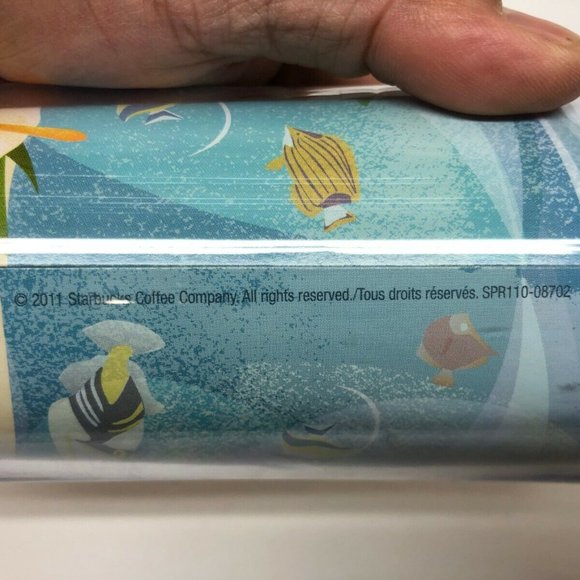 Starbucks Coffee Mug 2011 Aloha 12oz Tumbler Hawaii Beach Fish Turtle Hawaiian - Picture 5 of 10